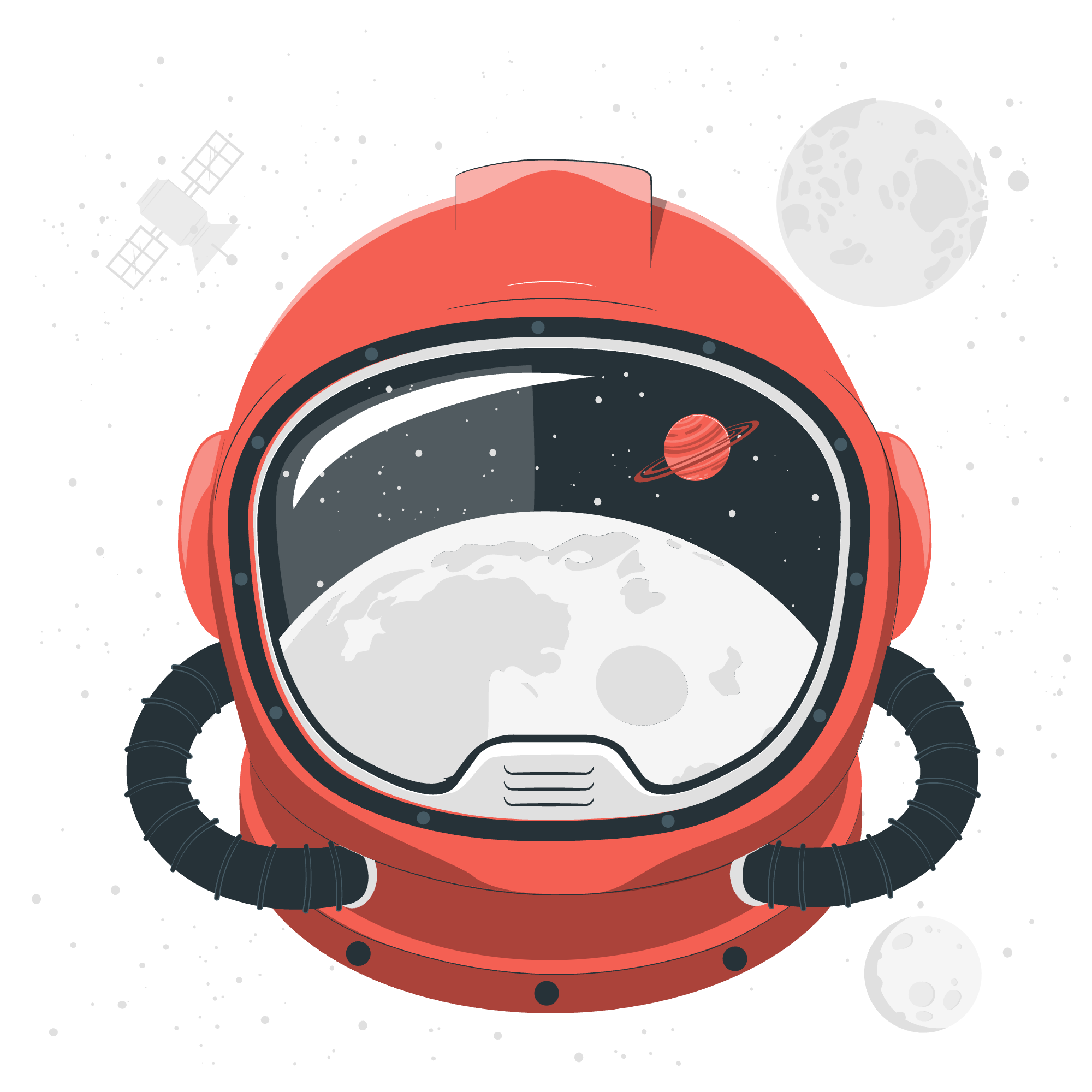 Astronaut helmet illustration